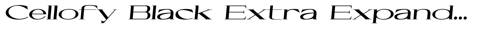 Cellofy Black Extra Expanded Italic image